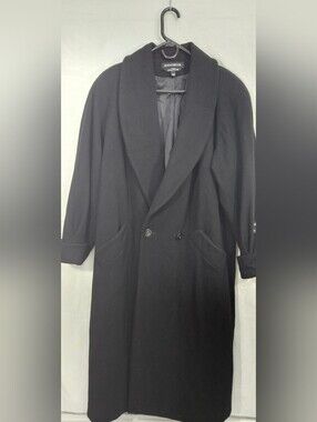 Donny Brook women's black double-breasted pea coat with a shawl collar # 152